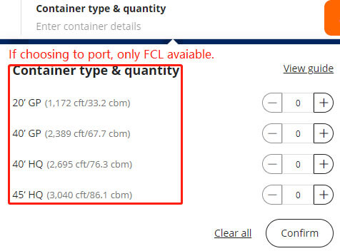Alibaba shipping to port (FCL)
